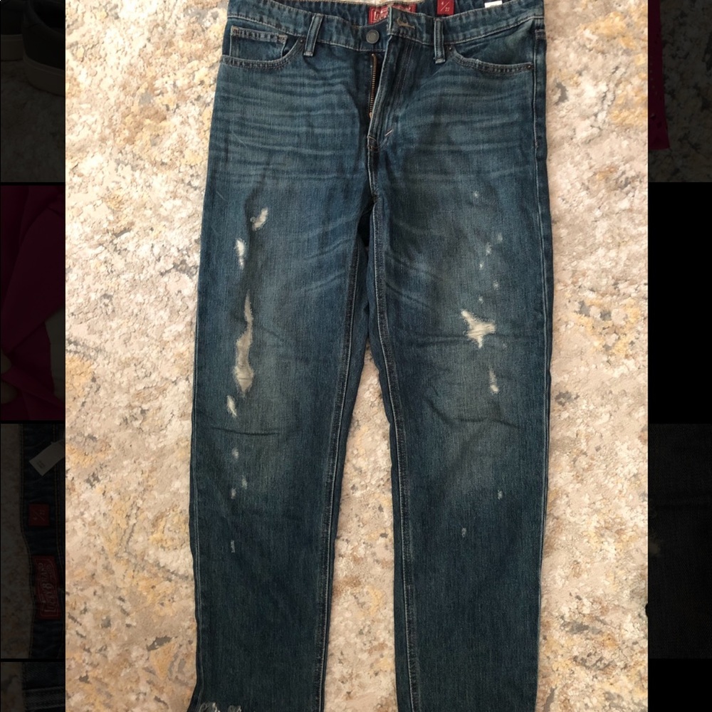 Lucky Brand Sienna Boyfriend Denim Distressed Jean